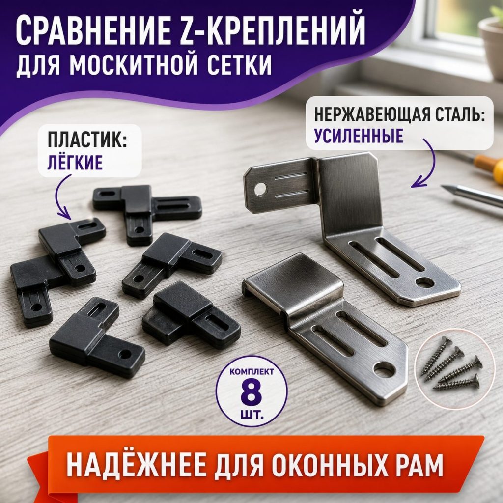 Сравнение пластиковых Z-уголков и металлических Z-креплений
