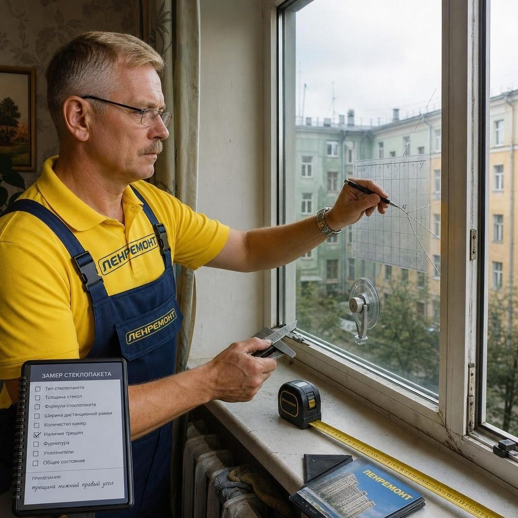 Профессиональный замер параметров стеклопакета перед изготовлением